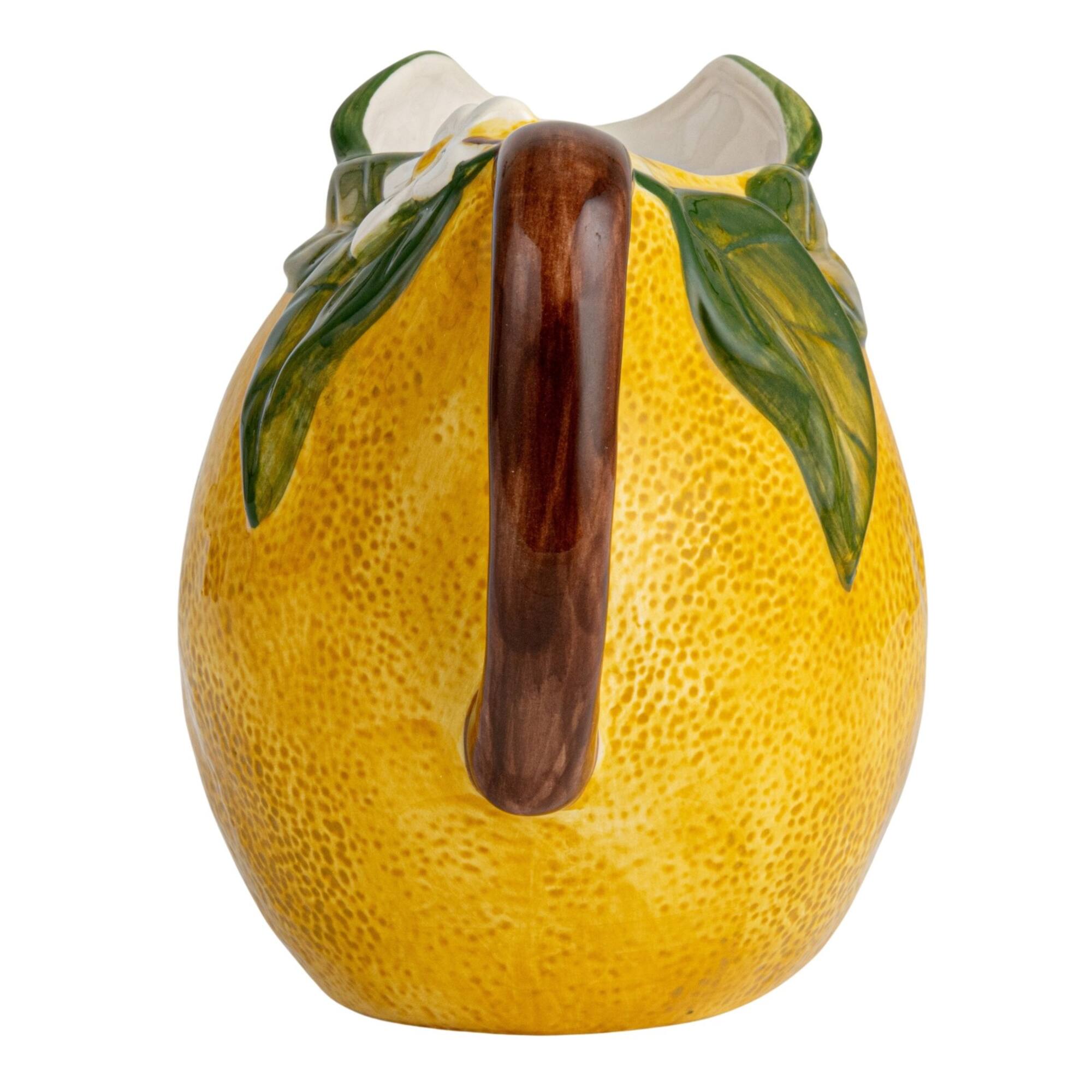 Hello Honey® 6.25" Sunny Orchard Stoneware Lemon Pitcher